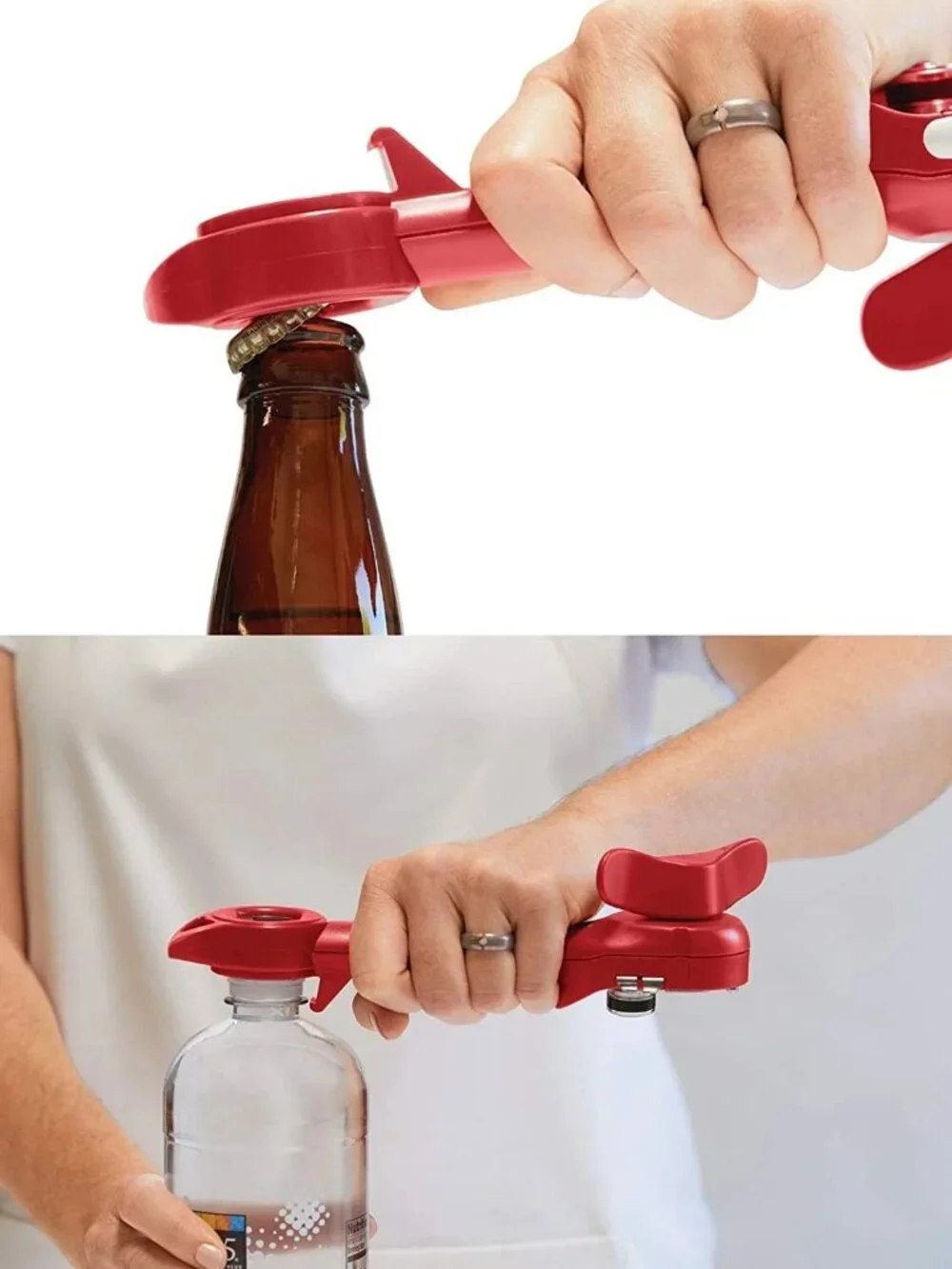 Kuhn Rikon 5-in-1 Master Auto Safety Can Opener NEW CORAL